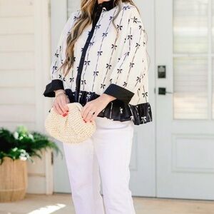 🎀 Chic Soul “Feel Free” Top - Black Bow - NWOT 🎀